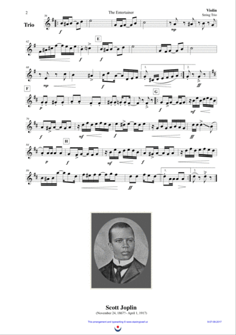 The Entertainer String Trio scores gallery preview page 5
