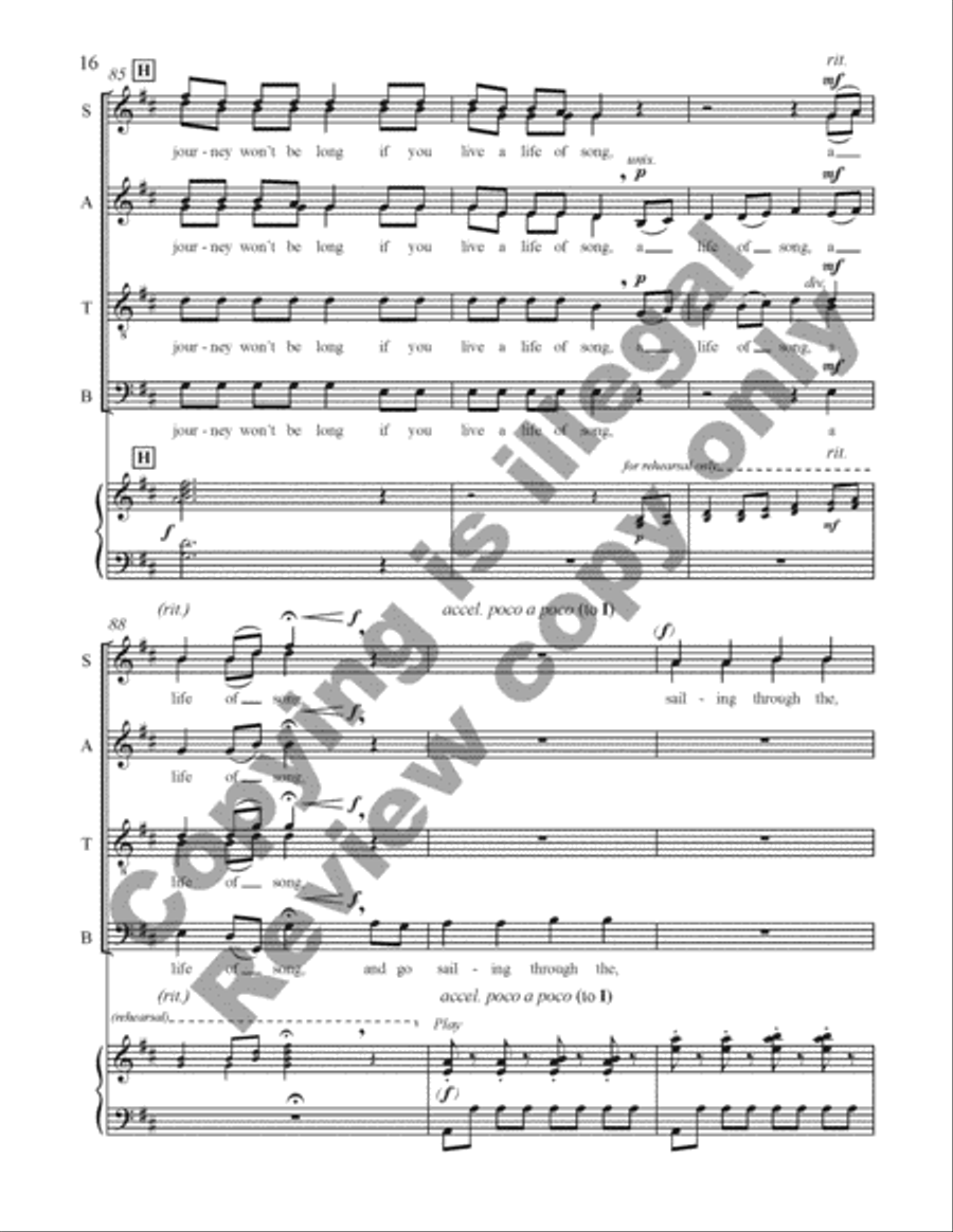Gospel Songs: The Gospel Ship 4-Part scores gallery preview page 16