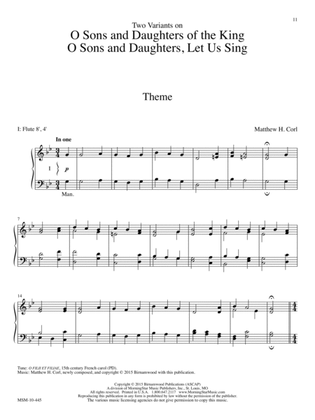 Two Variants on O Sons and Daughters of the King/O Songs and Daughters, Let Us Sing (Downloadable)