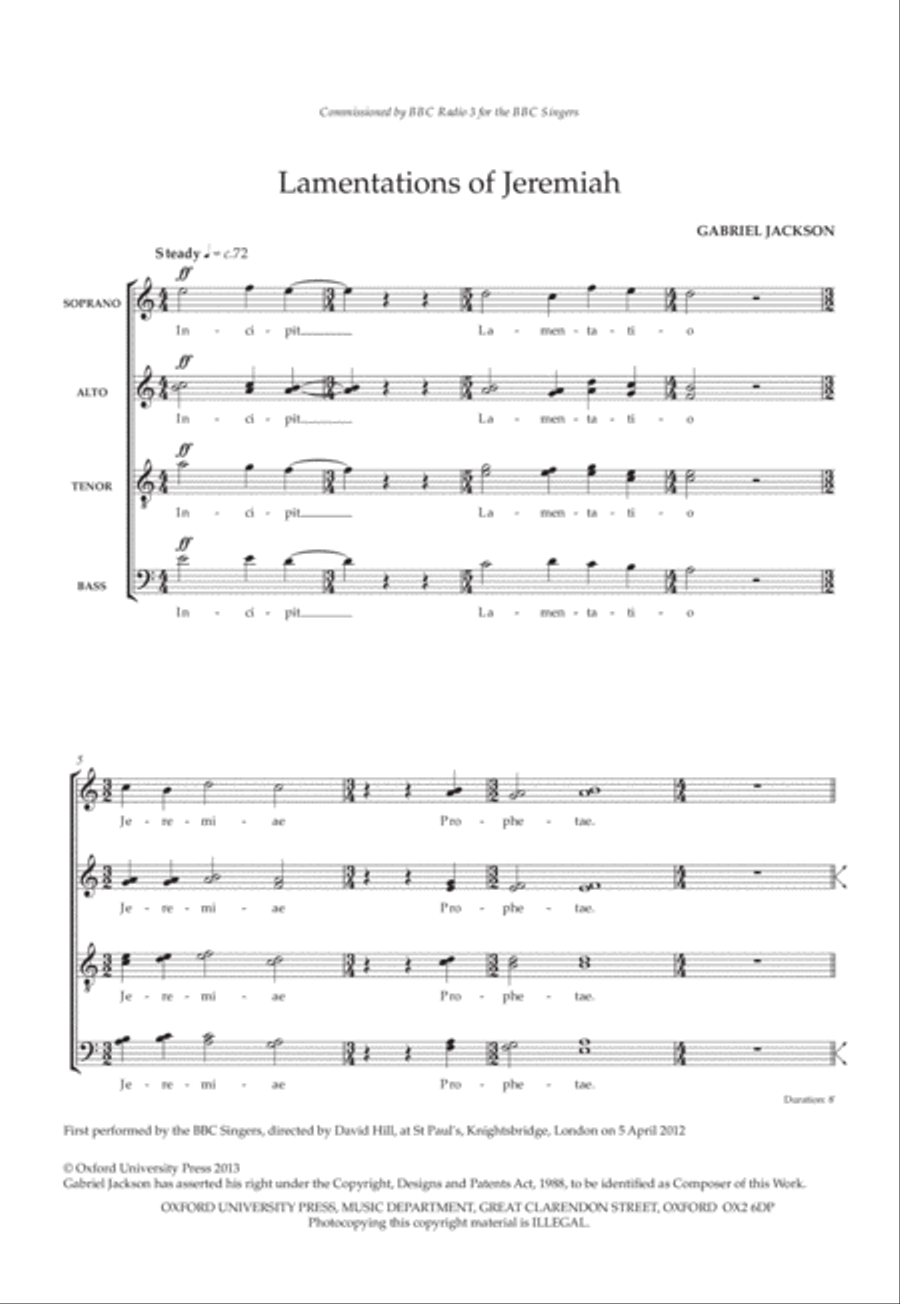 Lamentations of Jeremiah Divisi scores gallery preview page 3