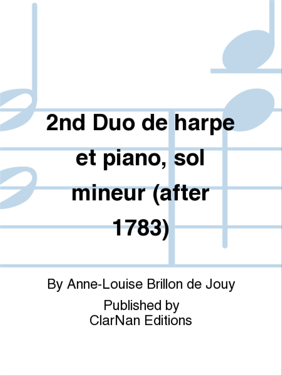 2nd Duo de harpe et piano, sol mineur (after 1783) Harp scores gallery preview page 1