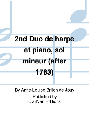 Book cover for 2nd Duo de harpe et piano, sol mineur (after 1783)