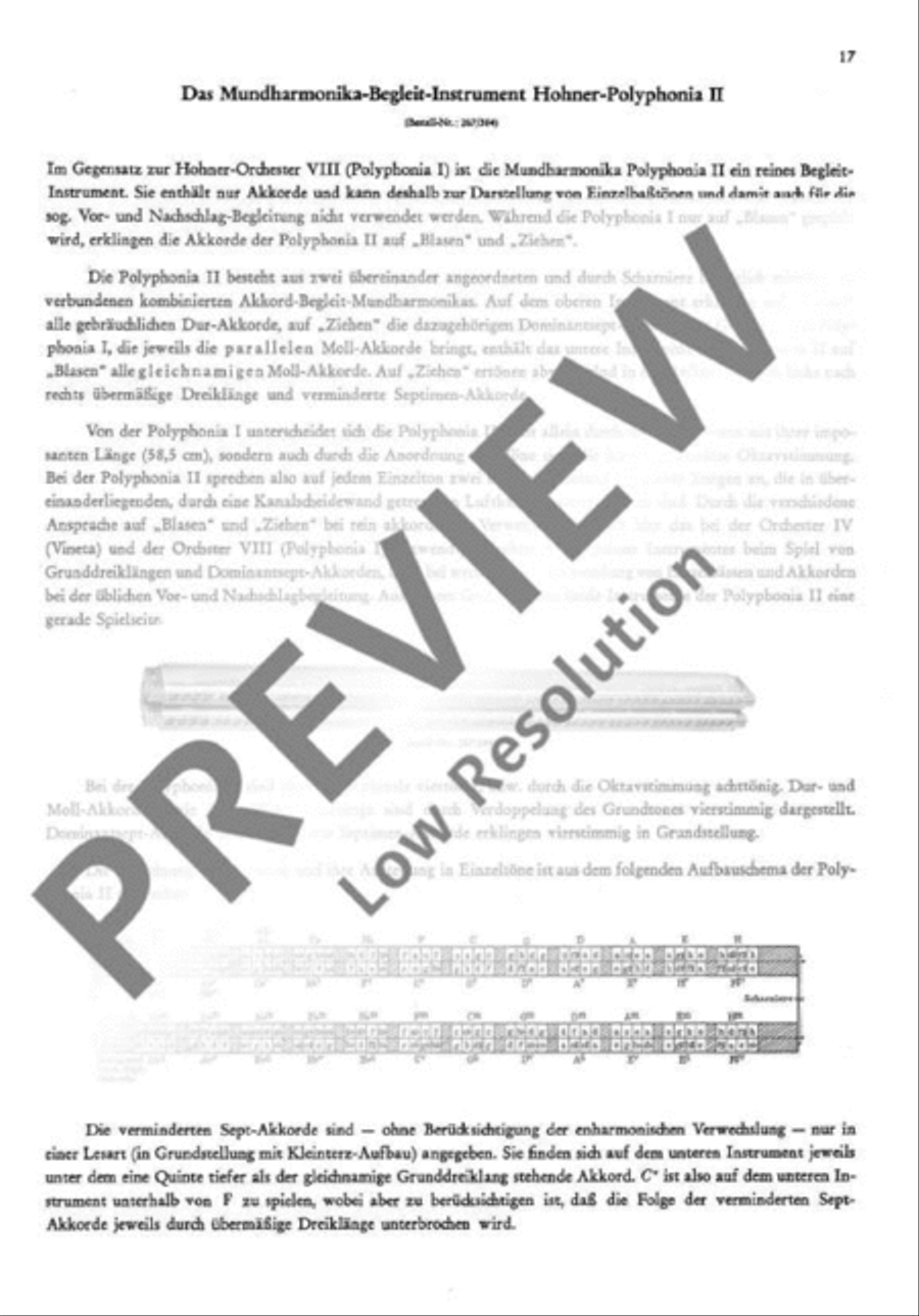 Schule für die Hohner-Mundharmonika Begleit-Instrumente Harp scores gallery preview page 18