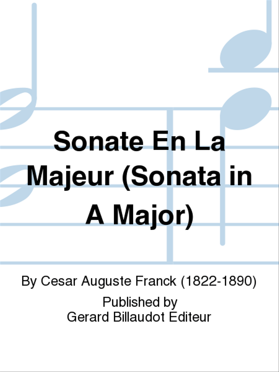 Sonate En La Majeur Chamber Music scores gallery preview page 1