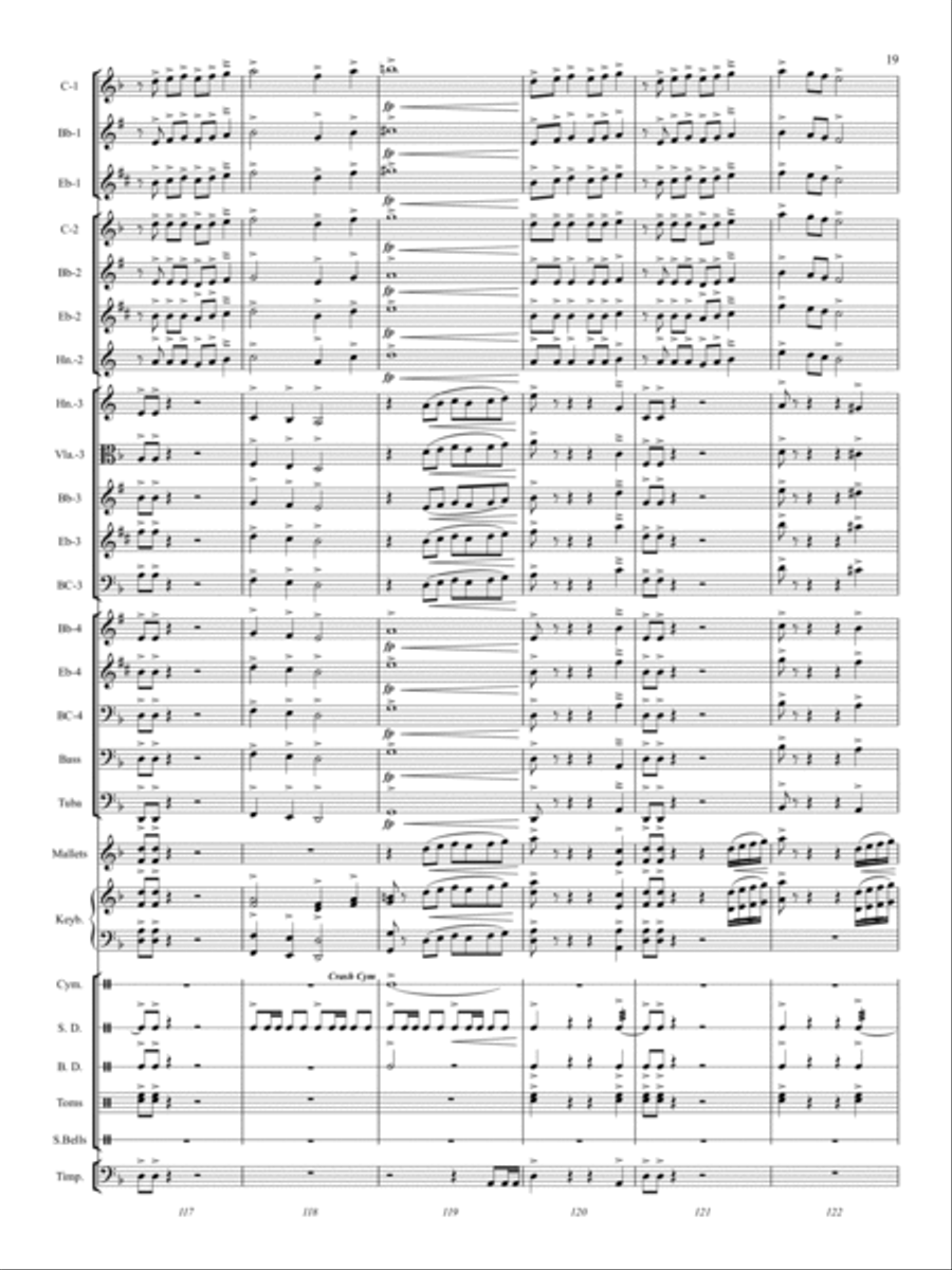 Fire Dance Concert Band scores gallery preview page 20