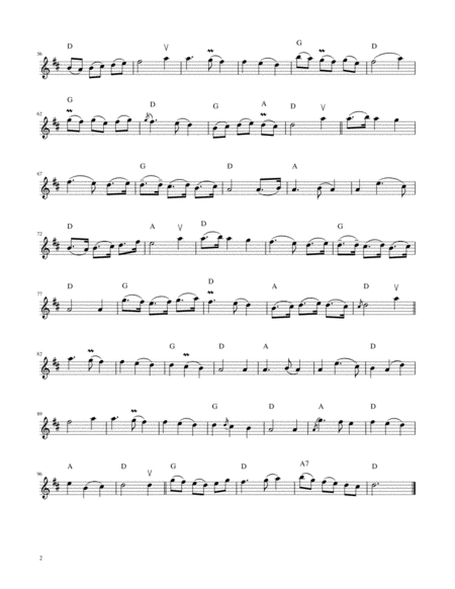 Five Christmas Carols in a Celtic Style - Violin Solo with Chords for Guitar Accompaniment image number null