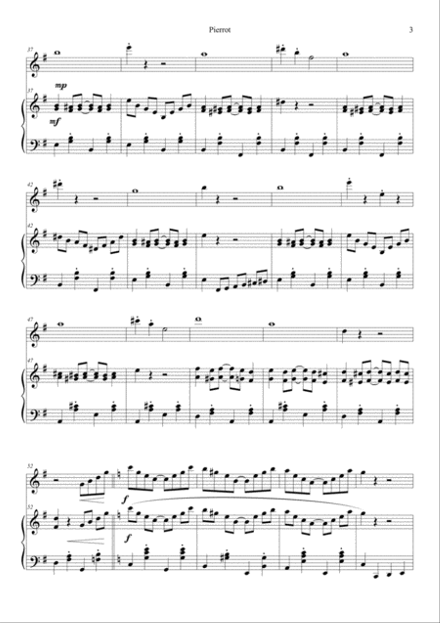 Pierrot (The London Rag) for Violin and Piano Violin Solo scores gallery preview page 3