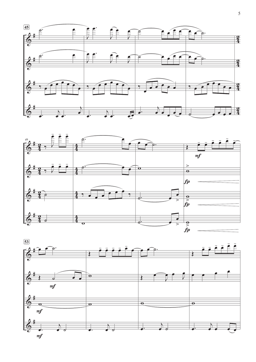 The Sound Of Silence Woodwind Quartet scores gallery preview page 5
