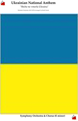 Book cover for Ukrainian National Anthem for Symphony Orchestra & Chorus (S,A,T,B.) MFAO World National Anthem Seri