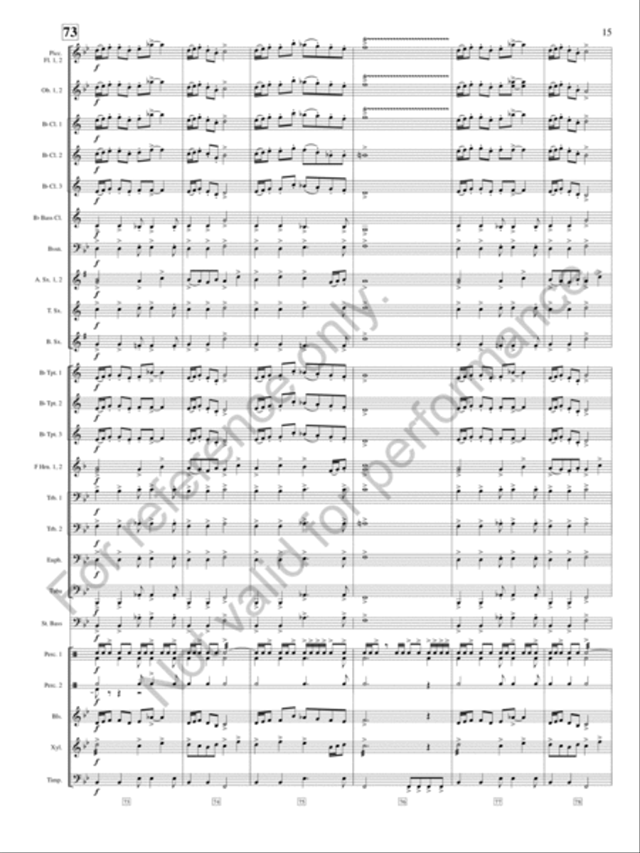 On The Shore of Baffin Bay Concert Band scores gallery preview page 16