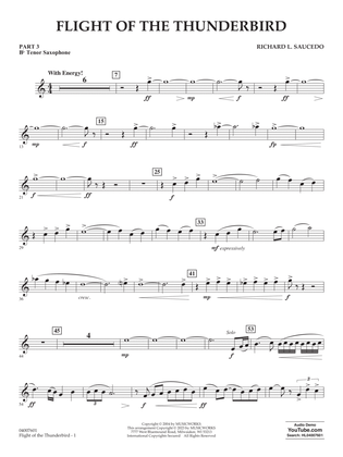Flight Of The Thunderbird - Pt.3 - Bb Tenor Saxophone