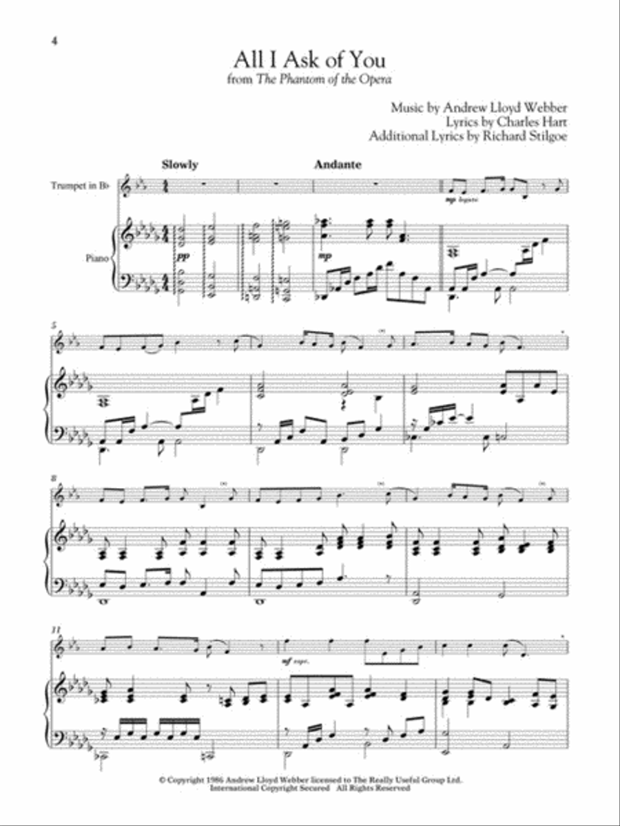 Broadway Songs for Classical Players - Trumpet and Piano Trumpet Solo scores gallery preview page 3