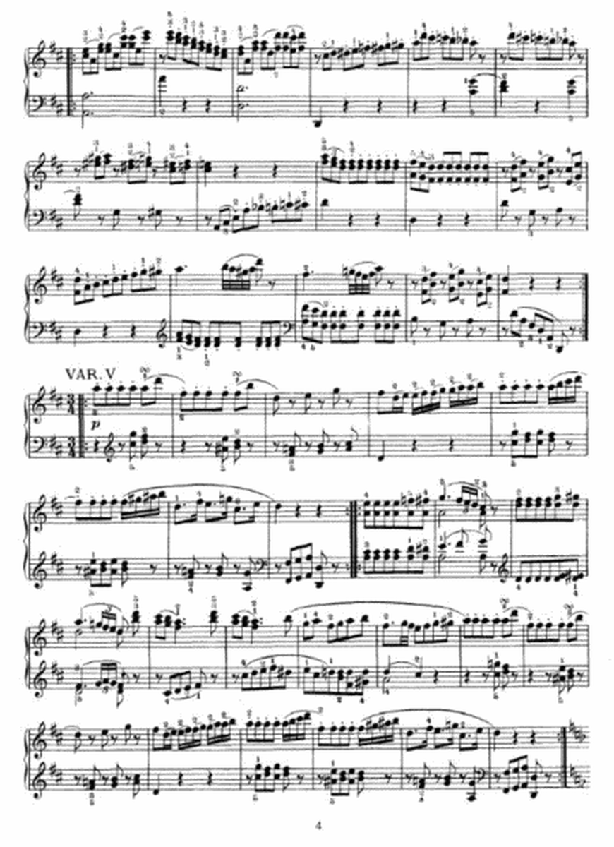 W. A. Mozart - 9 Variations on a Minuet from Sonata for Violoncello, Op. 4 No. 6 by Duport K. 573