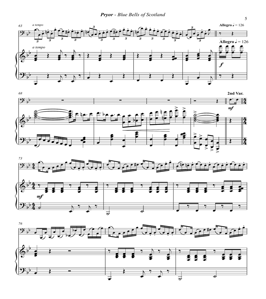 Blue bells shop of scotland trombone