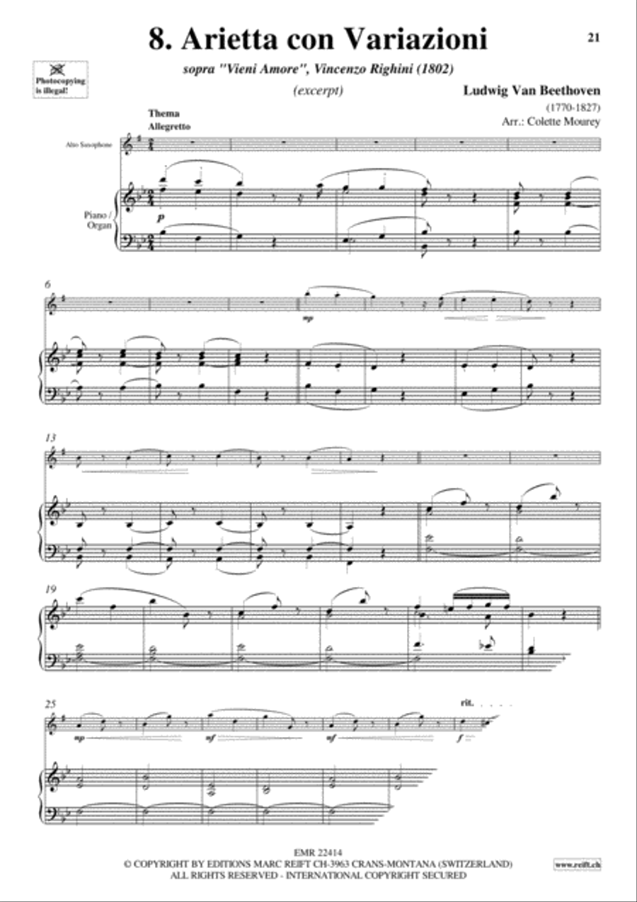 20 Greatest Arias Alto Saxophone scores gallery preview page 10
