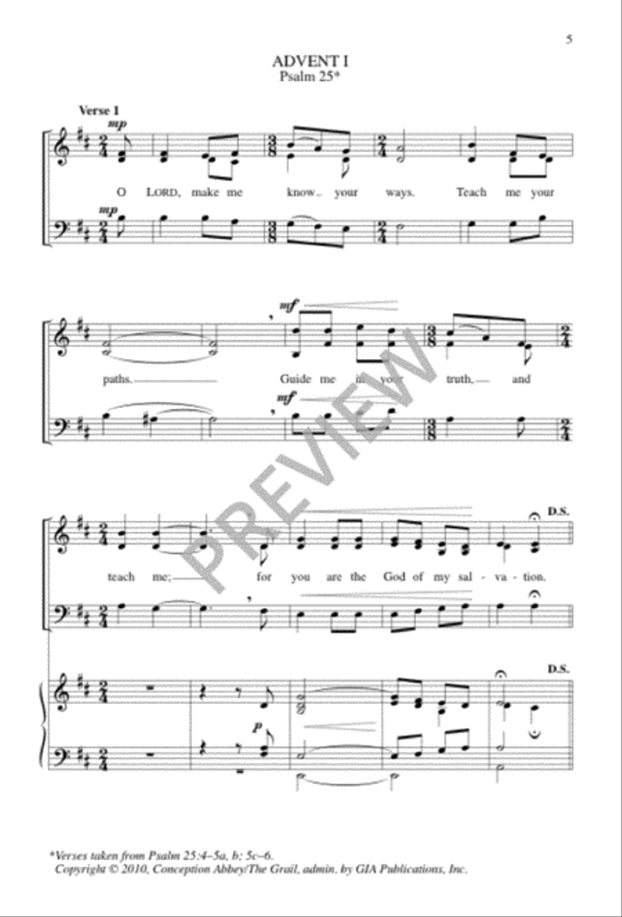 Entrance Antiphon for Advent 3-Part scores gallery preview page 5