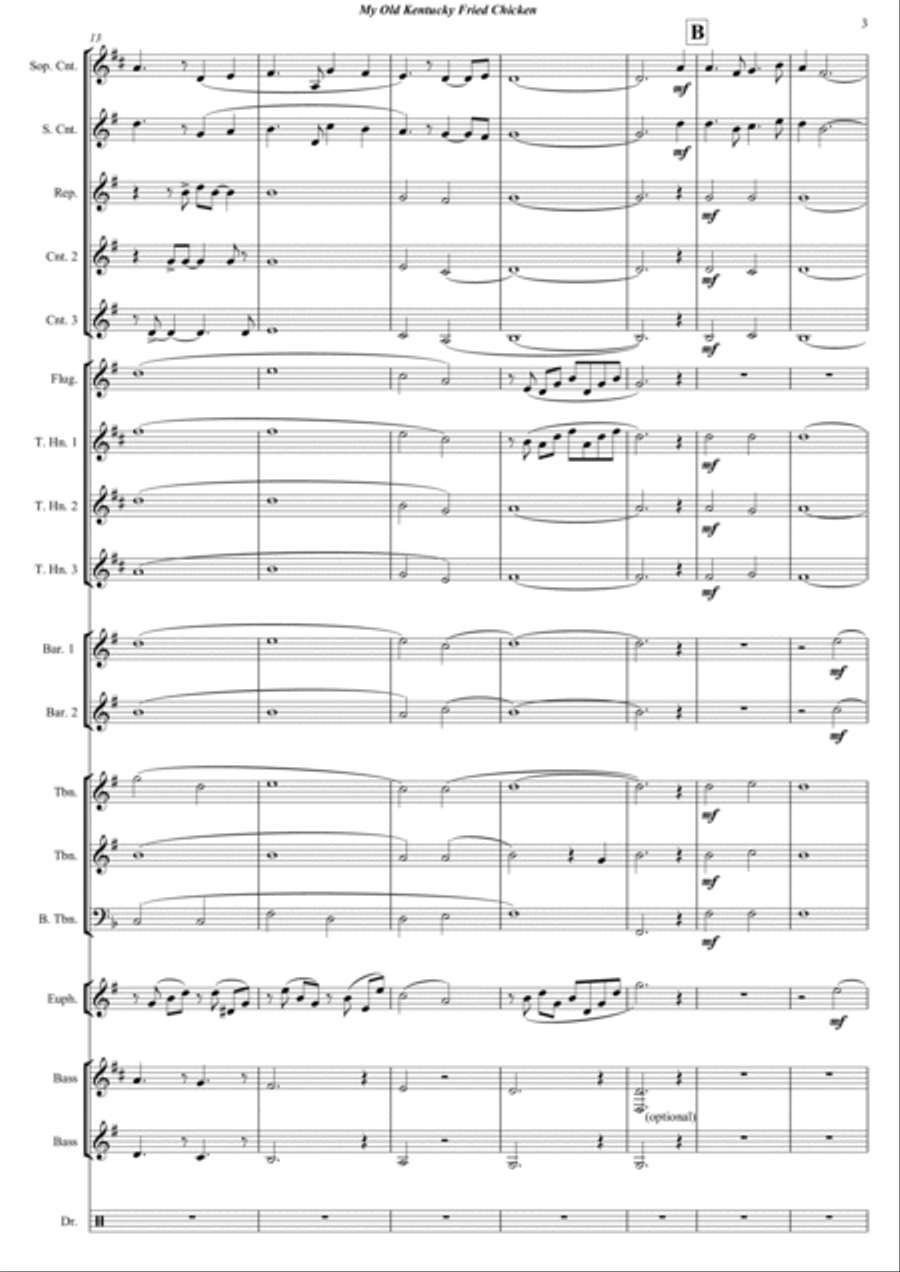 My Old Kentucky Fried Chicken Brass Band scores gallery preview page 5
