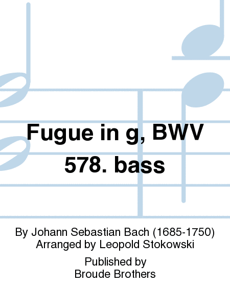Fugue in G (The Shorter), BWV 578