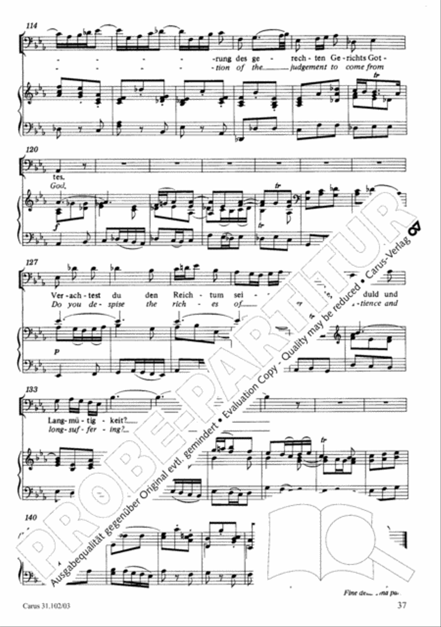 Lord God, your eyes are seeing truth in trusting (Herr, deine Augen sehen nach dem Glauben) ATB scores gallery preview page 38