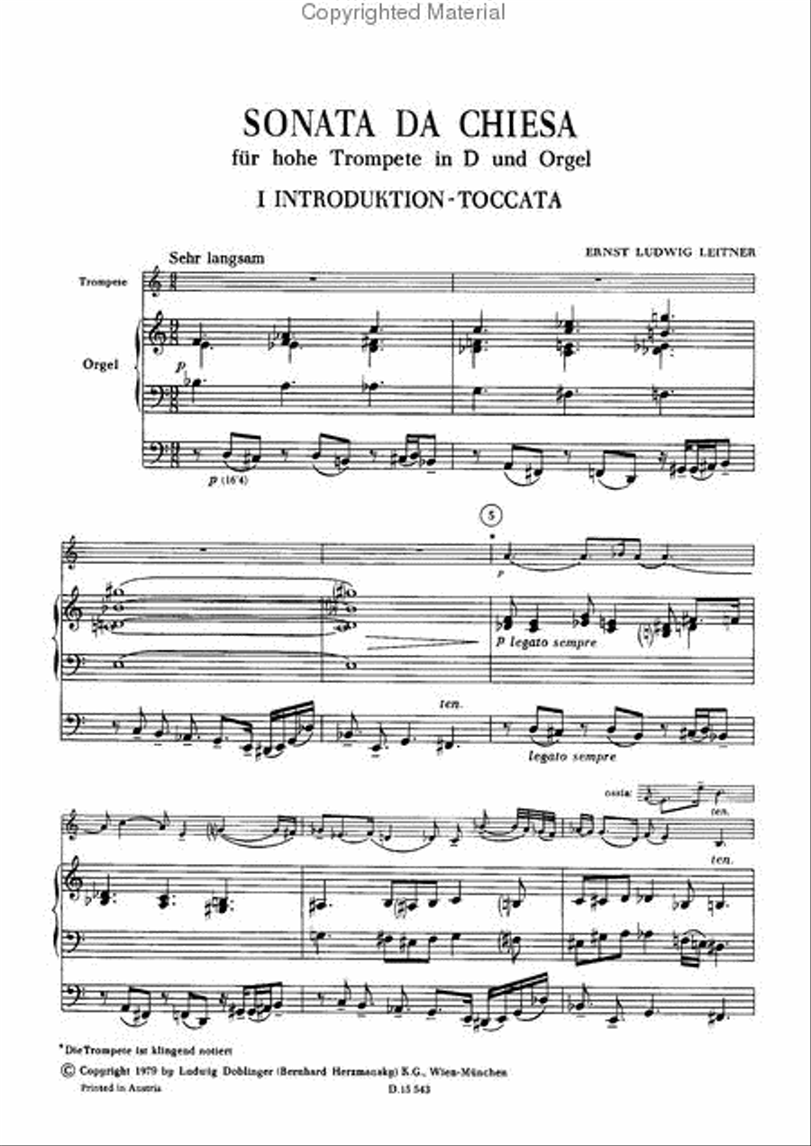 Sonata da chiesa Trumpet scores gallery preview page 2