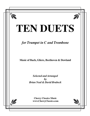 Book cover for Ten Duets for Trumpet in C & Trombone