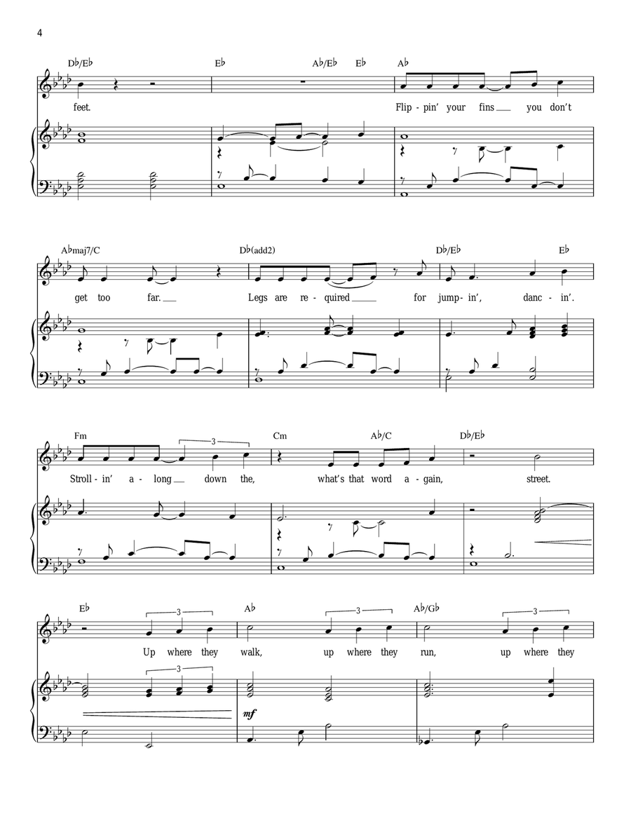 Part Of Your World (from The Little Mermaid) Piano, Vocal scores gallery preview page 4