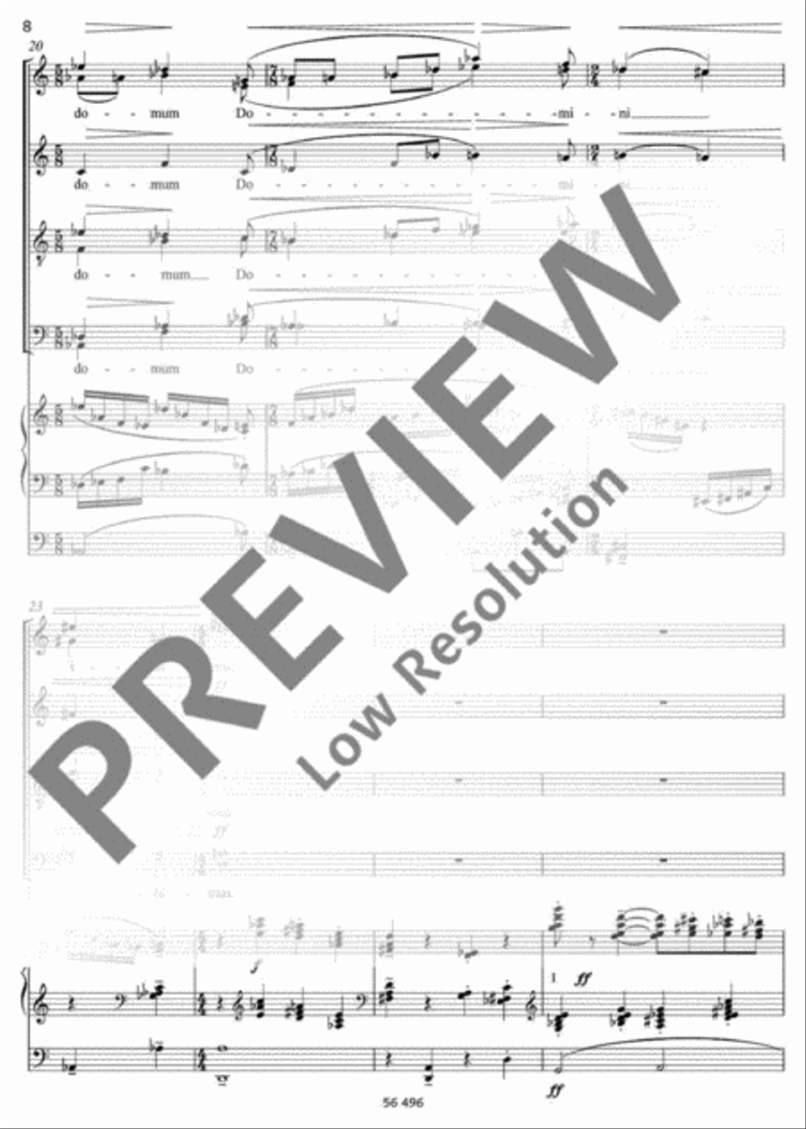 Laetatus sum 4-Part scores gallery preview page 9