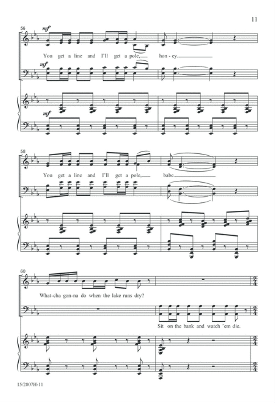 The Crawdad Song The Crawdad Song 4-Part scores gallery preview page 12