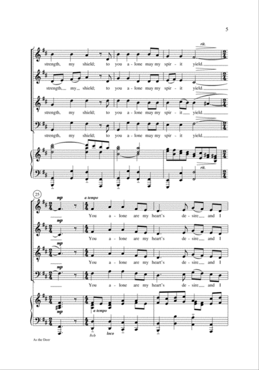 As the Deer As the Deer 4-Part scores gallery preview page 4