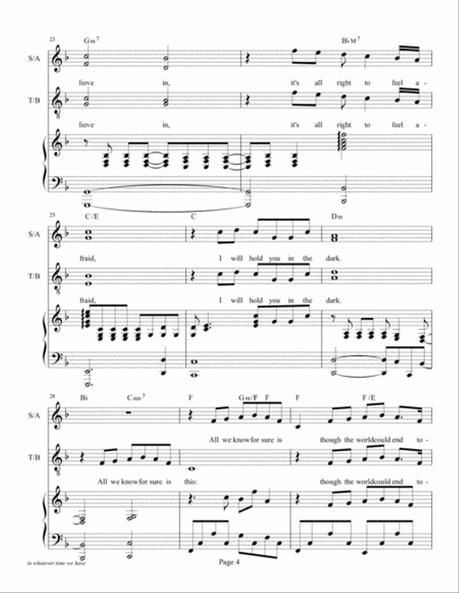 In Whatever Time We Have 4-Part scores gallery preview page 4