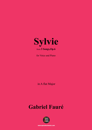 Book cover for G. Fauré-Sylvie,in A flat Major,Op.6 No.3