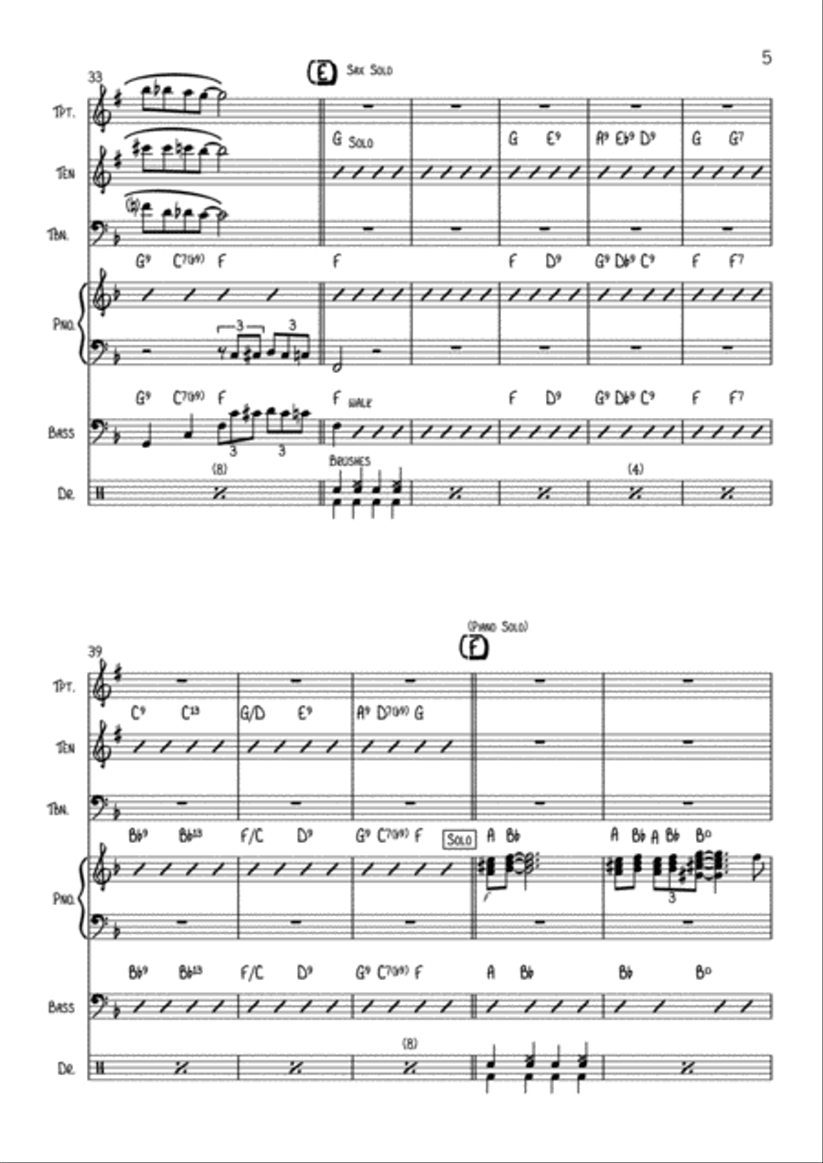 Sentimental Journey Tenor Saxophone scores gallery preview page 5