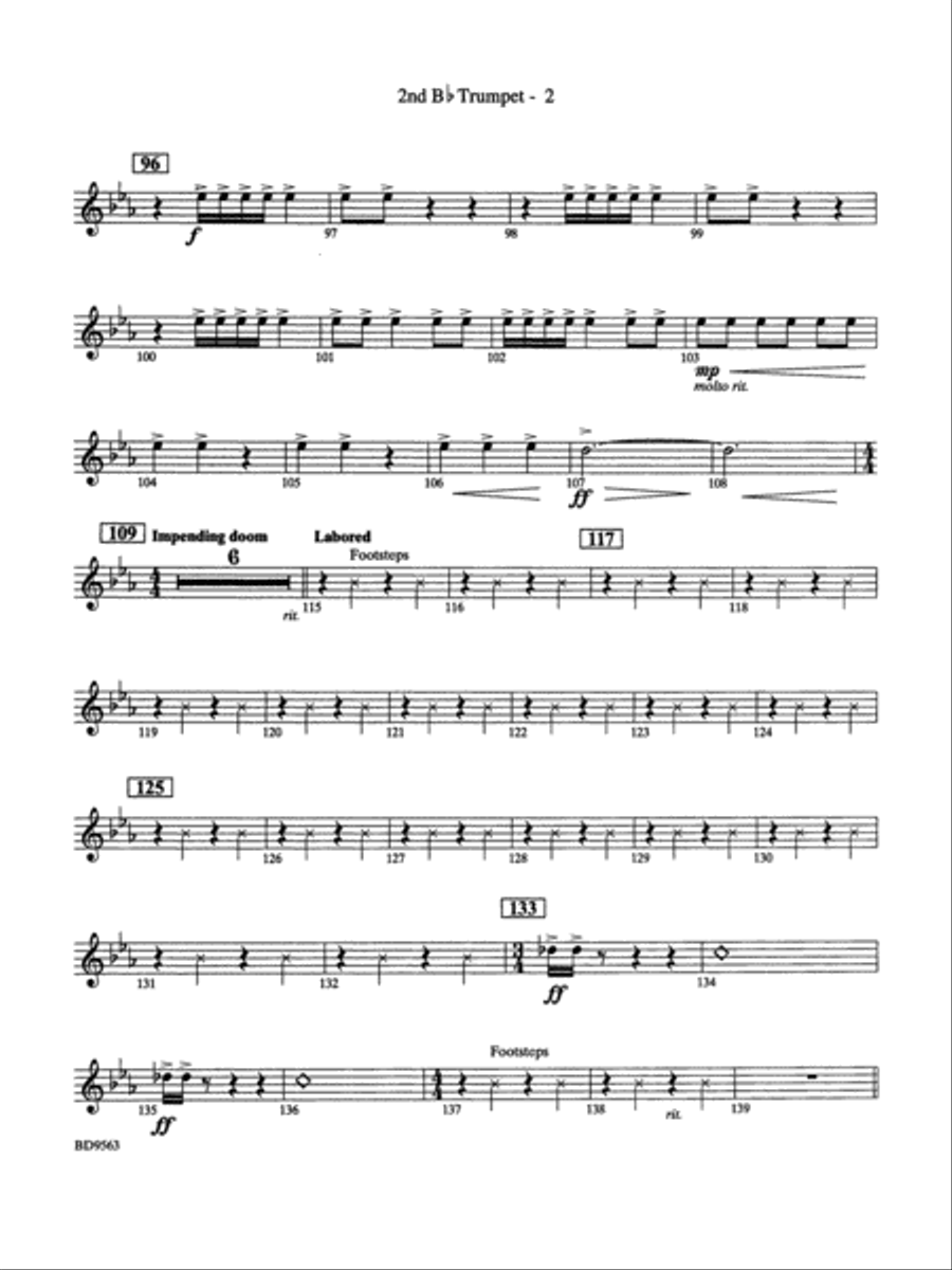 The Inferno: 2nd B-flat Trumpet Concert Band scores gallery preview page 2