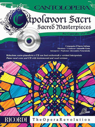 Book cover for Sacred Masterpieces for Alto