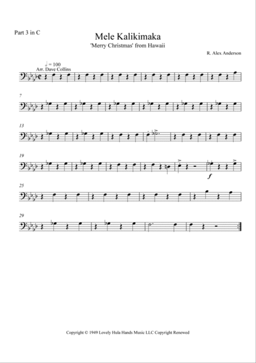 Mele Kalikimaka Brass Band scores gallery preview page 6