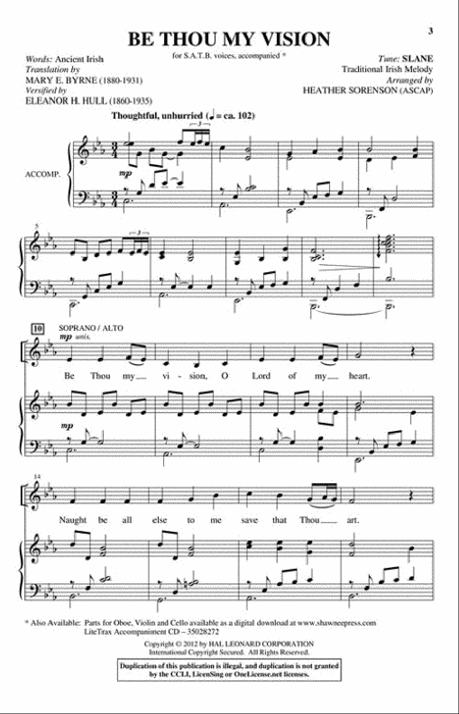 Be Thou My Vision 4-Part scores gallery preview page 2