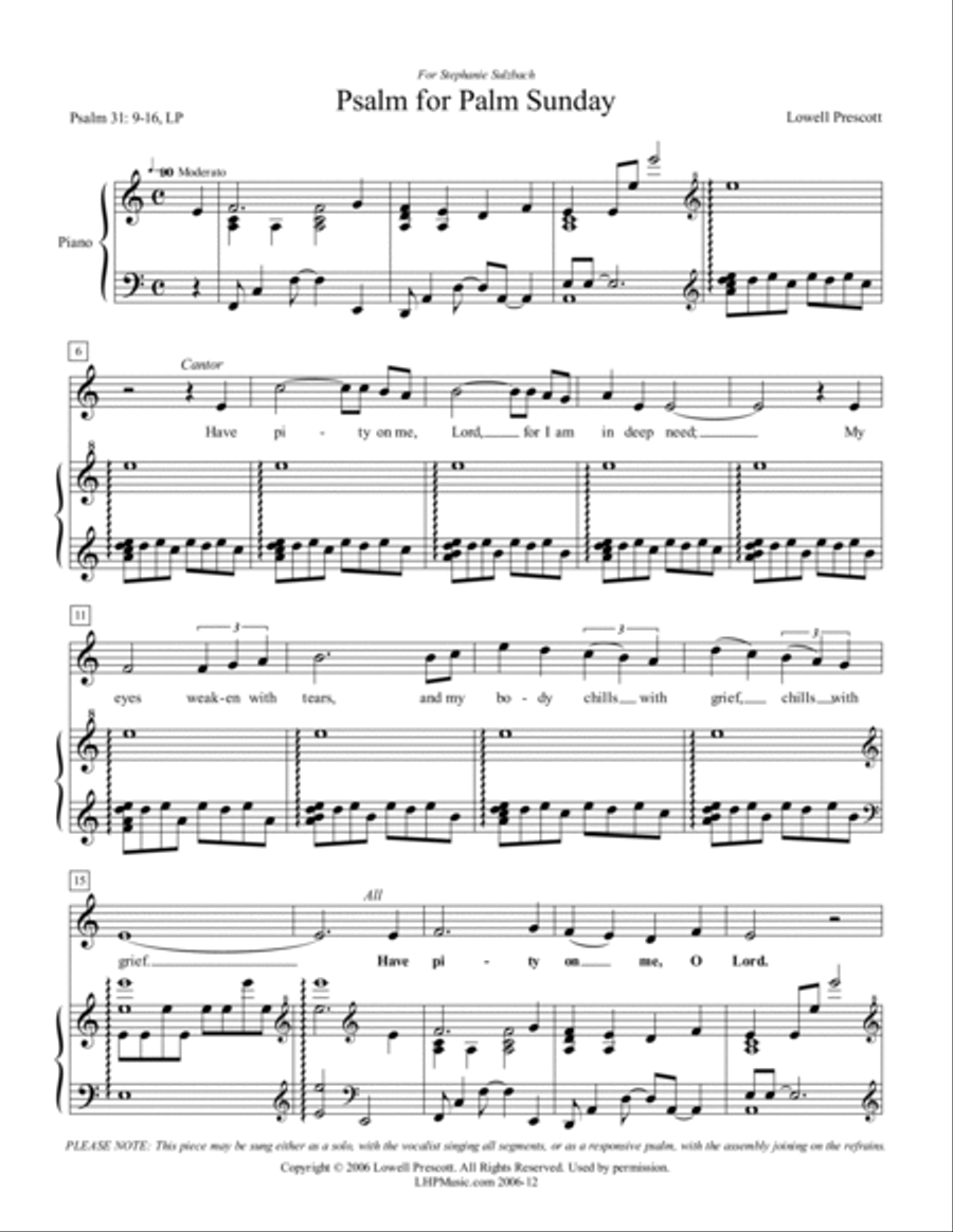 Psalm 31 for Palm Sunday High Voice scores gallery preview page 2