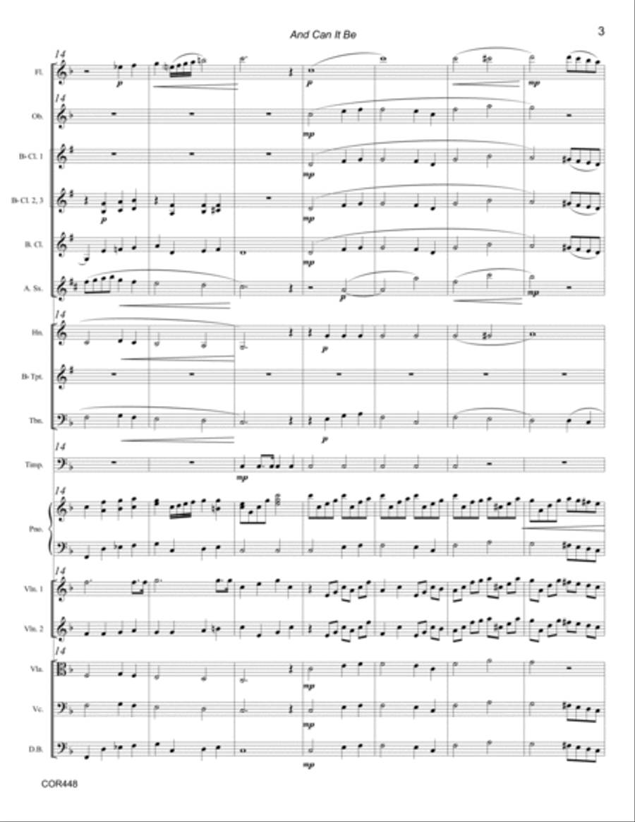 AND CAN IT BE for CHURCH ORCHESTRA Full Orchestra scores gallery preview page 3