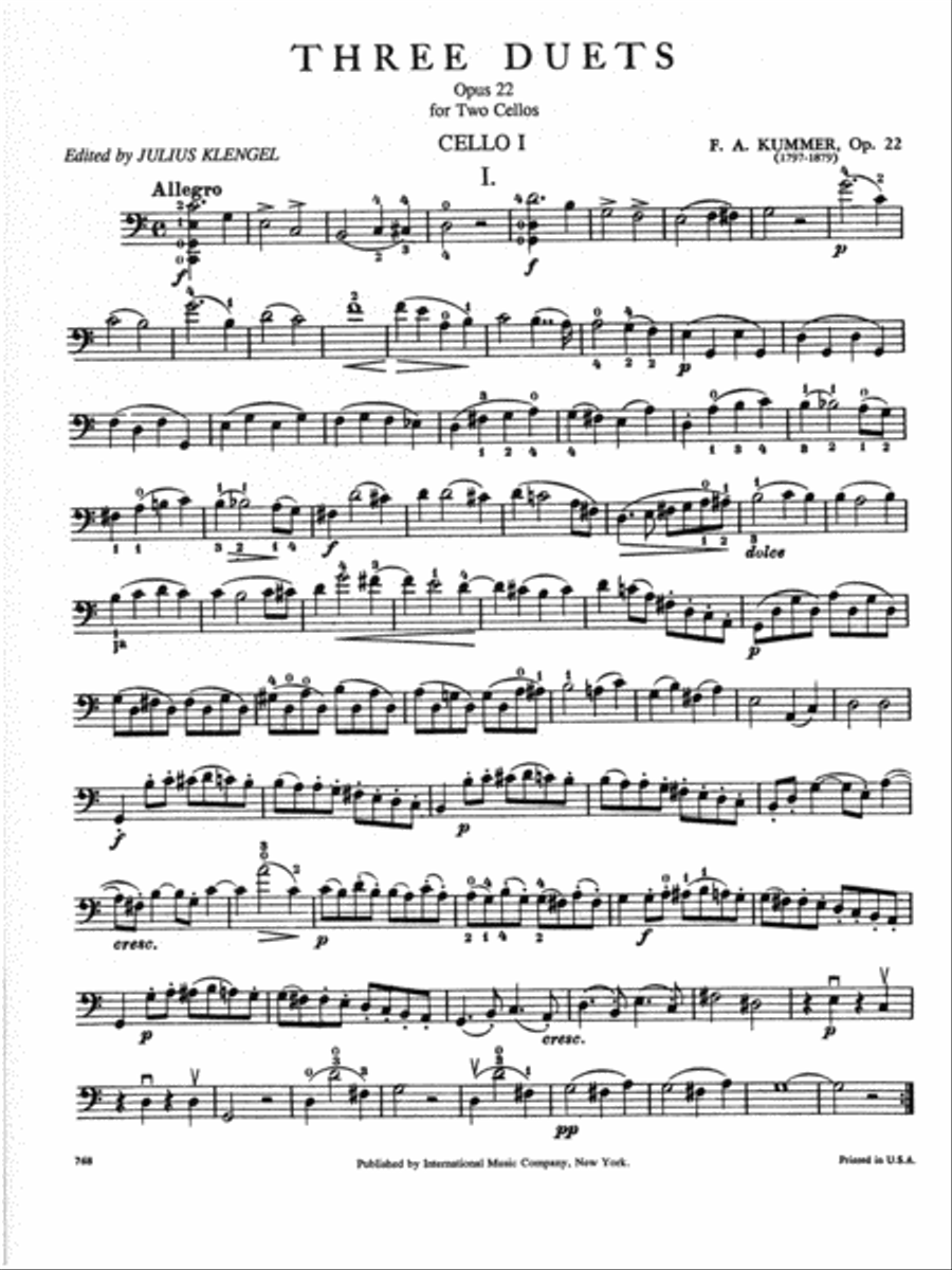 Three Duets, Op. 22 Cello scores gallery preview page 2