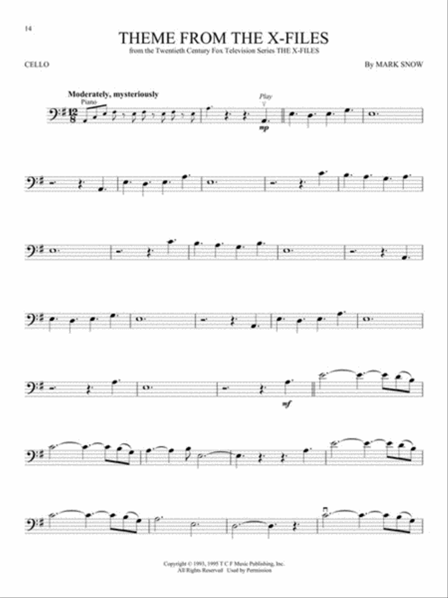 Movie and TV Music for Cello Cello scores gallery preview page 4