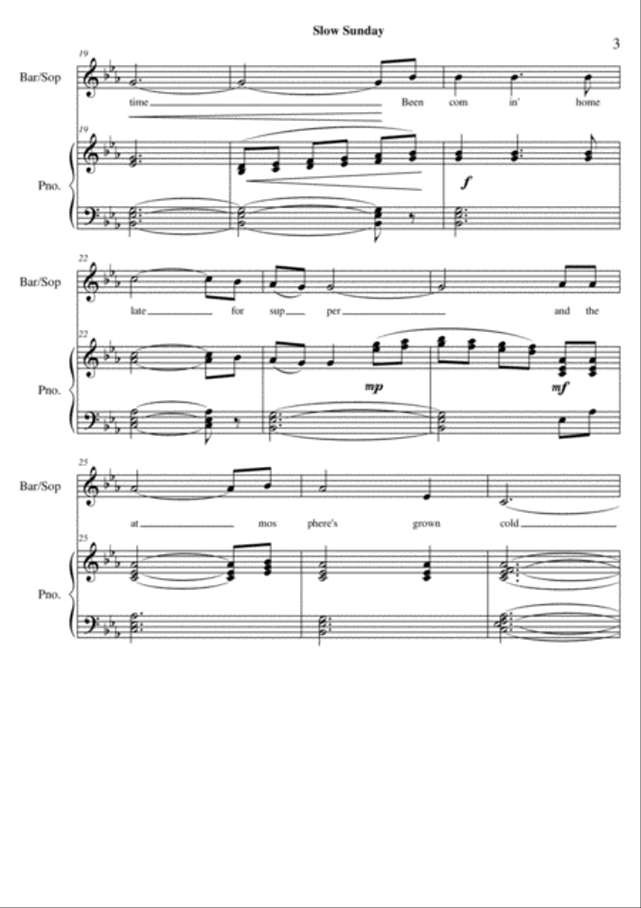 Slow Sunday w Mod Vocal Duet scores gallery preview page 3