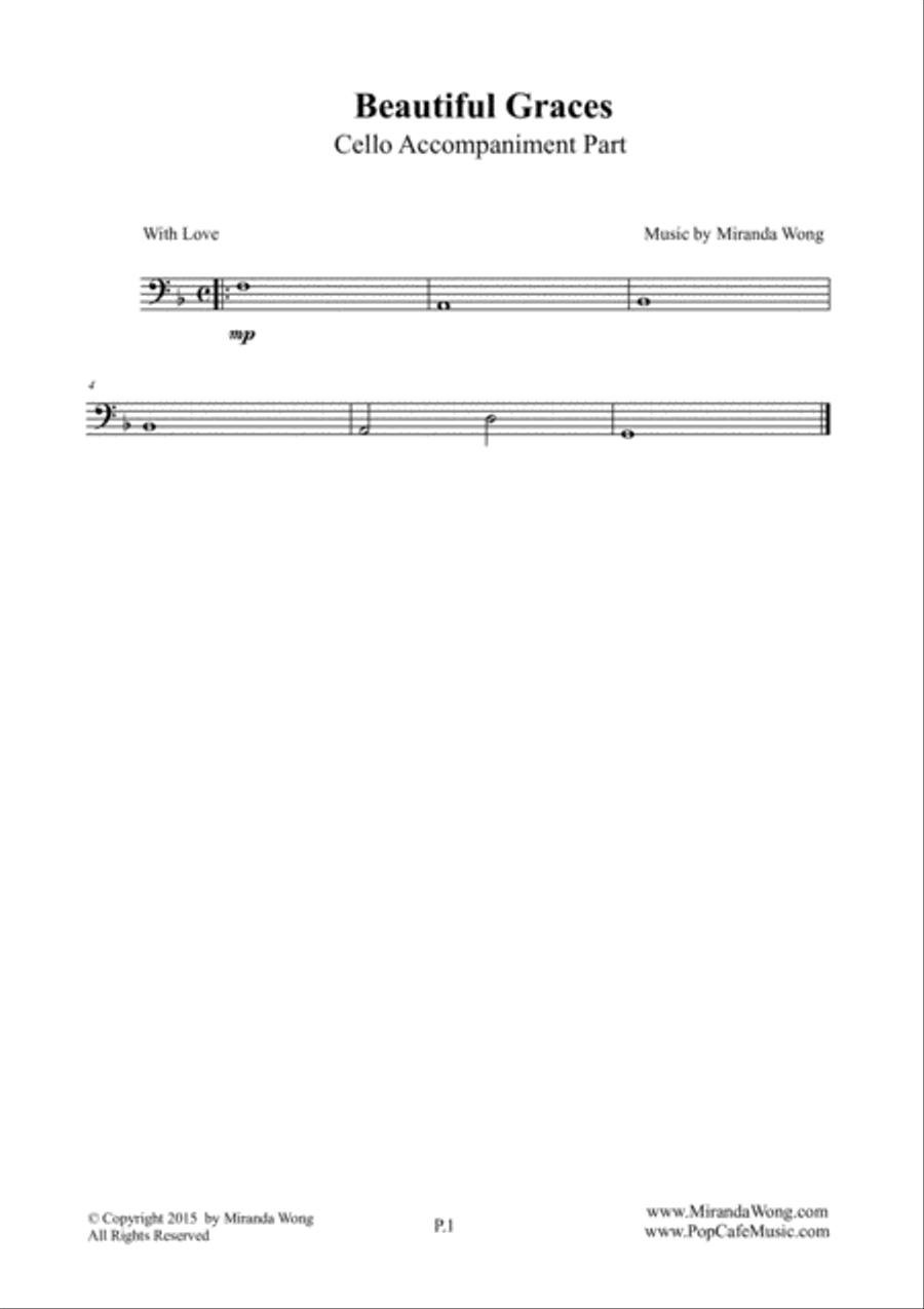 Beautiful Graces - Wedding Music for Violin, Piano and Cello Piano Trio scores gallery preview page 3