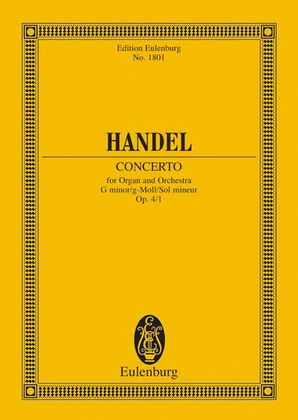 Book cover for Concerto No. 1 in G Minor, Op. 4/1