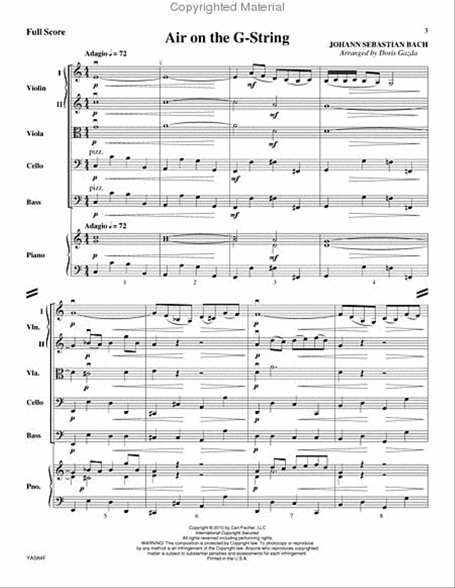 Air on the G-String String Orchestra scores gallery preview page 2