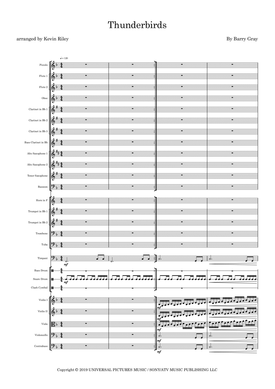 Thunderbirds Full Orchestra scores gallery preview page 1