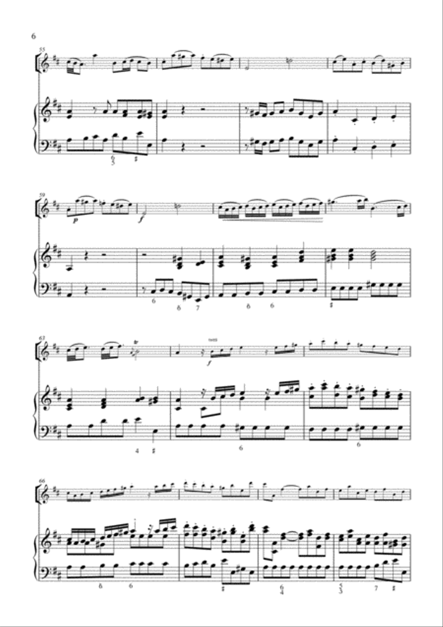 Quantz Flute Concerto in D, QV 5:45 Small Ensemble scores gallery preview page 6