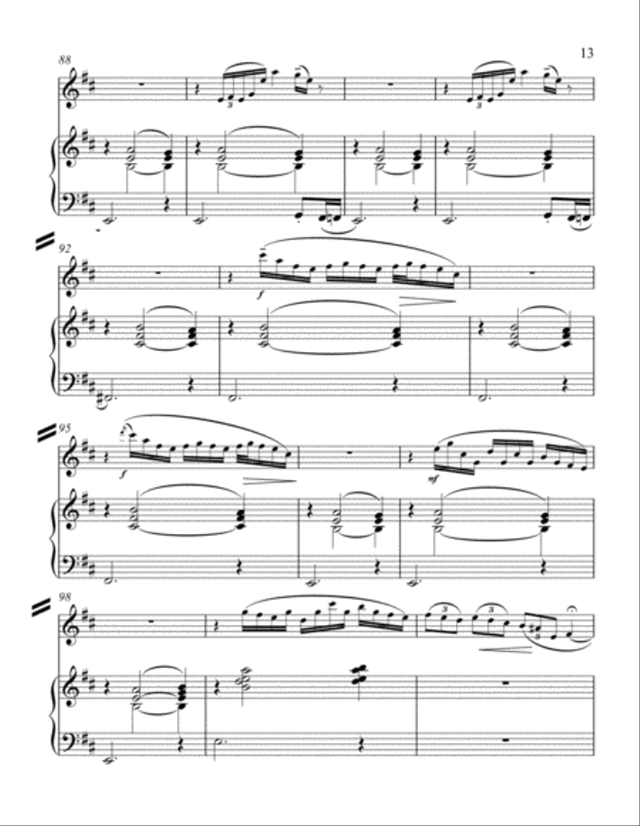 Sonatina Op. 11 soprano saxophone and piano second movement. Soprano Saxophone scores gallery preview page 6
