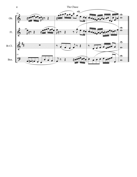 The Chase - WW Quartet - based on Bach Invention #1 image number null