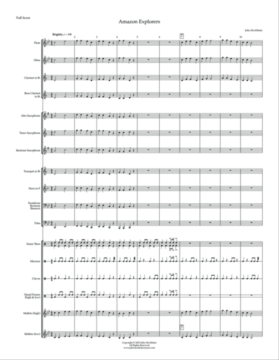 Amazon Explorers - for beginning band Concert Band scores gallery preview page 4