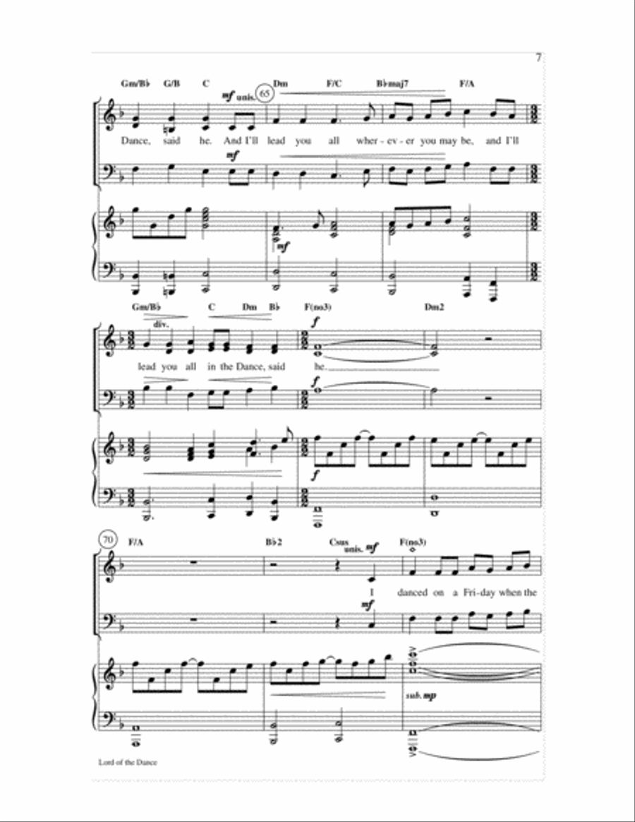 Lord of the Dance 4-Part scores gallery preview page 8